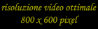 La risoluzione video ottimale per visualizzare questo sito &egrave; di 800 per 600 pixel.